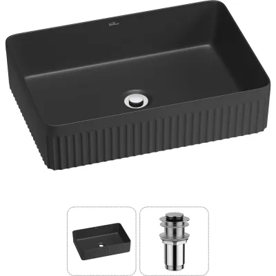 Набор Wellsee 2 в 1 Festive Fox 2.0 накладная раковина 50x35 см, донный клапан 20213754R