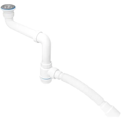 Сифон для раковины MasterProf 1.1/2"х40 с гибким соединением (гофротруба) 40х40/50 ИС.110633