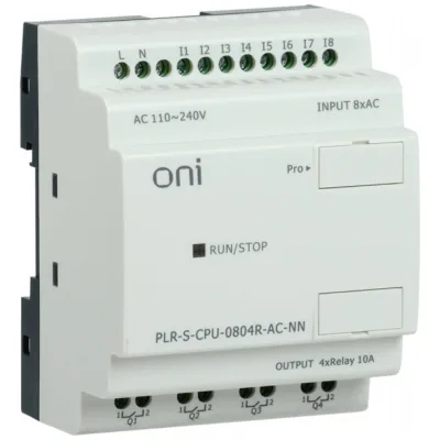 Логическое реле ONI PLR-S. CPU0804(R) 220В AC без экрана PLR-S-CPU-0804R-AC-NN