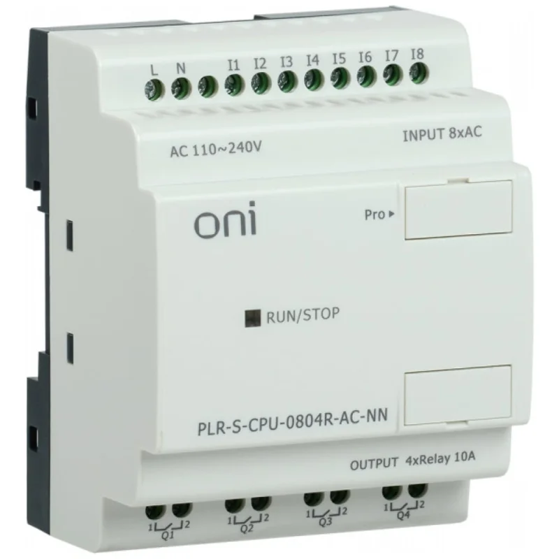 Логическое реле ONI PLR-S. CPU0804(R) 220В AC без экрана PLR-S-CPU-0804R-AC-NN