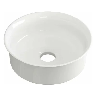 Раковина чаша накладная круглая Bauedge BAU Dream stripes D43.5, белая JIE0032