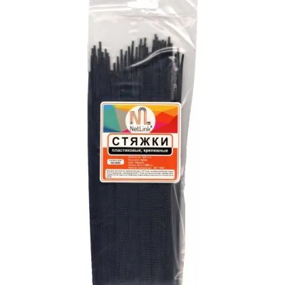 Хомут Netlink nylon 5x400 мм 100 шт черный 00000001111