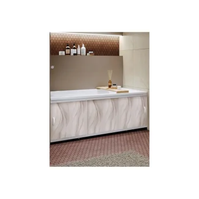 Экран пластиковый под ванну Alavann Elegant 170 см, дым, раздвижной на алюминиевом профиле, 3 дверцы ALV0929002