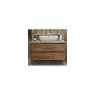 Подвесная тумба со столешницей и накладной раковиной BelBagno KRAFT 100 KRAFT100RT-KEPMCO-1346-SET