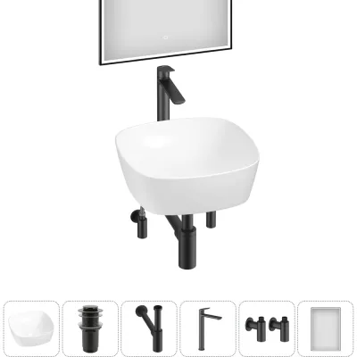 Набор Wellsee 6 в 1 Ground Breaking накладная раковина 40x40 см 20218586R