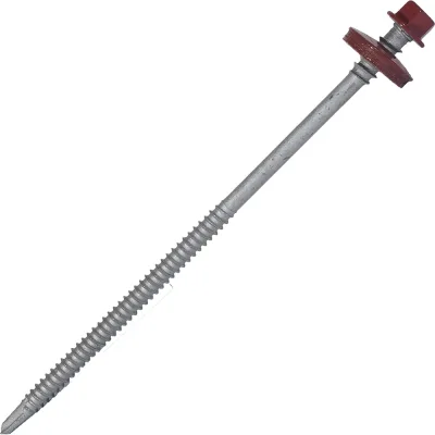 Саморез для сэндвич-панелей HARDWEX ТМ HWX5-P10-6.3/5.5x135 мм, св.№3, RUSPERT, RAL 3009, 100 шт. 5190000240638