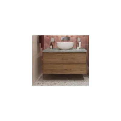 Подвесная тумба со столешницей и накладной раковиной BelBagno KRAFT 80 KRAFT80RT-KEPMGL-1077-SET