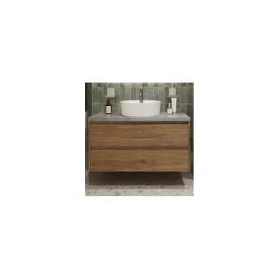 Подвесная тумба со столешницей и накладной раковиной BelBagno KRAFT 80 KRAFT80RT-KEPMGL-1306-SET