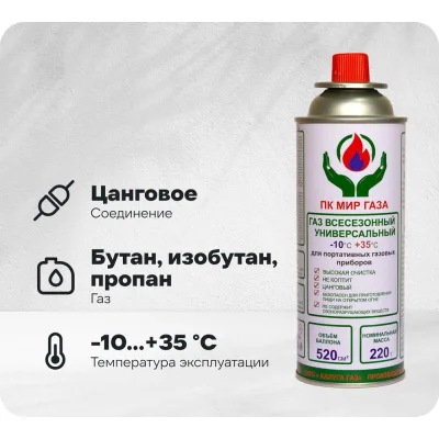 Газ всесезонный универсальный ПК МИР ГАЗА X5171401
