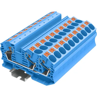 Клемма SUPU TP 1-2 проходная, Push-in, сечение 16 мм. кв., синяя 20 шт TP16-3-BU