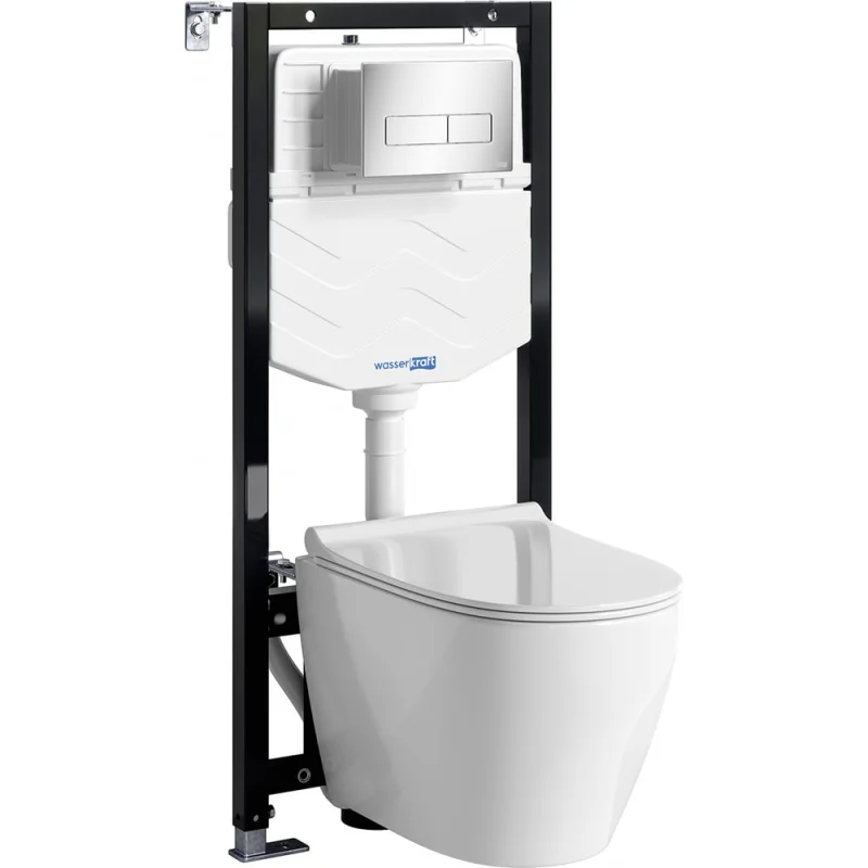 Система инсталляции с унитазом WasserKraft Аллер (Aller) 10TLT.010.ME.CH03.H002