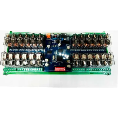 Релейный модуль FOSHAN QINGJUN ELECTRONICS 24 канала, управление по RS485 протокол Modbus-RTU 24-Channel RS485 Relay Module