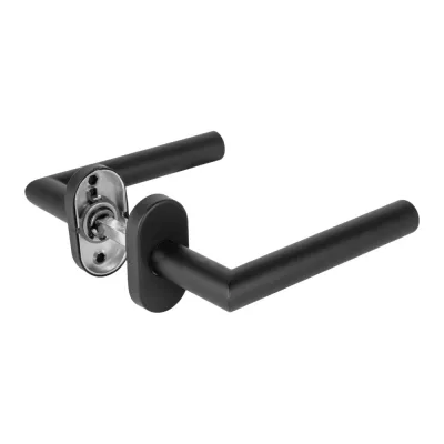 Ручка раздельная Fuaro R.DSS201-0204P/19 (DSS-0204P/19) INOX 201 BLACK (овальное основание) 60355