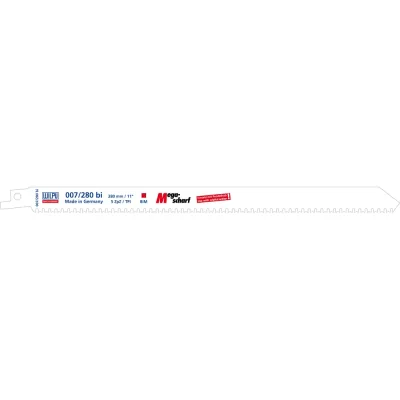 Полотно сабельное 007/280 bi (5 шт; 280х19х0.9 мм; 5 TPI) WILPU 1862800005