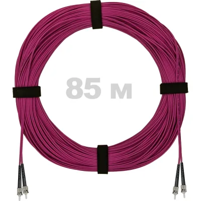 Патч-корд оптический ENGINOVA ST/PC-ST/PC MM (OM4) 2mm duplex LSZH, 85 м ENG-PC2.0-DX-2ST-OM4-85m-LSZH-MG