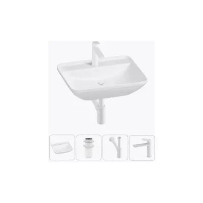Набор 4 в 1 Wellsee Cute Twin S накладная раковина 55x42 см 20213381R