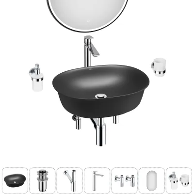 Набор Wellsee 7 в 1 Brillant iCon накладная раковина 50x40 см 20218734R