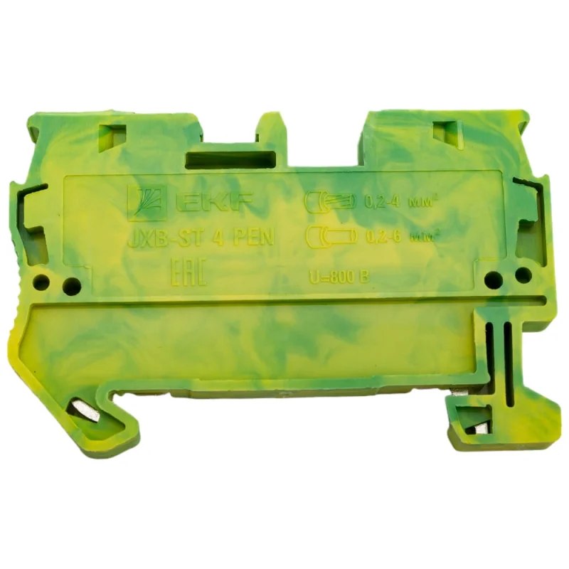 Клеммная самозажимная колодка EKF JXB-ST-4 PROxima земля 40 шт plc-jxb-st-4-pen