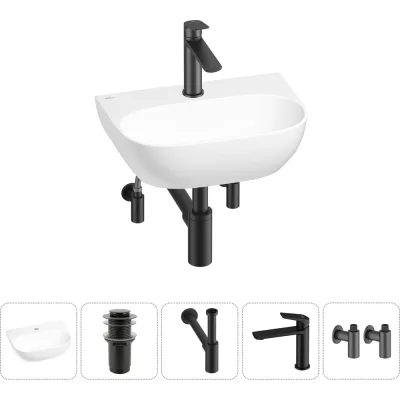 Мини-раковина для ванной комнаты или туалета Wellsee WC Area в наборе 5 в 1 20212198R
