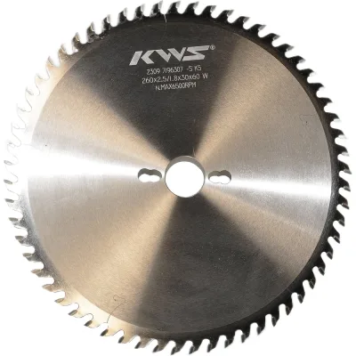 Диск пильный HM с тонким пропилом KWS 260*30*2.5/1.8*60T W 2/7/42+2/9/46.4+2/10/60 K5 TFKT00012