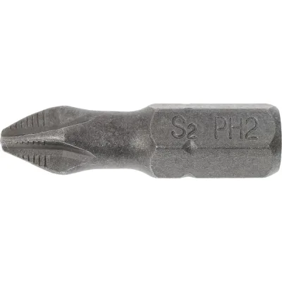 Бита крестовая с насечкой (10 шт; РН2x25 мм; S2; хвостовик 1/4") CNIC 56726