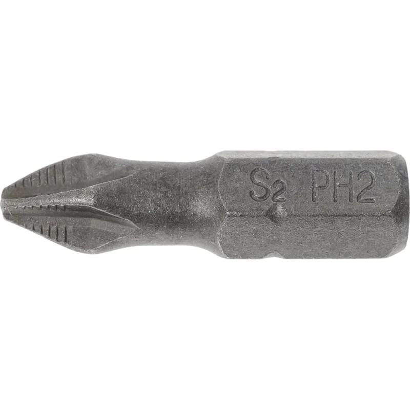 Бита крестовая с насечкой (10 шт; РН2x25 мм; S2; хвостовик 1/4") CNIC 56726