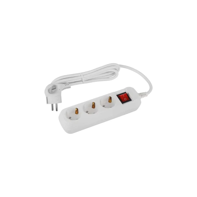 Удлинитель электрический ЭРА UDL16315ES Greenline 3 розетки, с заземлением, с выключателем, 1.5м, ПВС, 3x1мм2 Б0065078