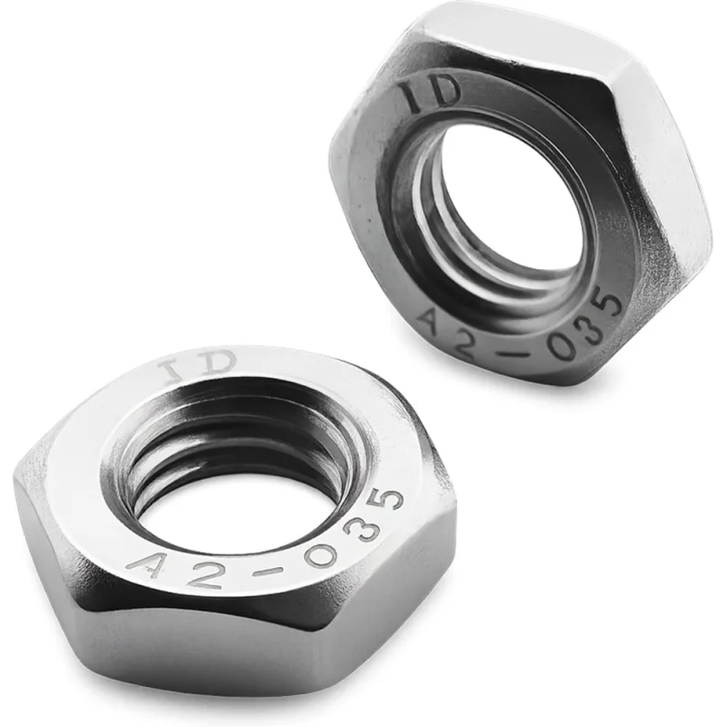 Гайка KREPFIELD нержавеющая сталь, М2 DIN 439 А2 шестигранная низкая 500 шт. 439А2ГАЙКАМ2-500