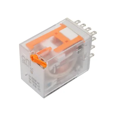 Реле интерфейсное ONI ORM-1 4C 220В AC с LED и тест. кнопкой (20шт/упак) ORM-1-4C-AC220V-L-B