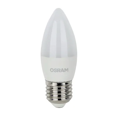 Лампа светодиодная Osram E27 2700К 7 Вт 600 Лм 170-250 В свеча В60 матовая