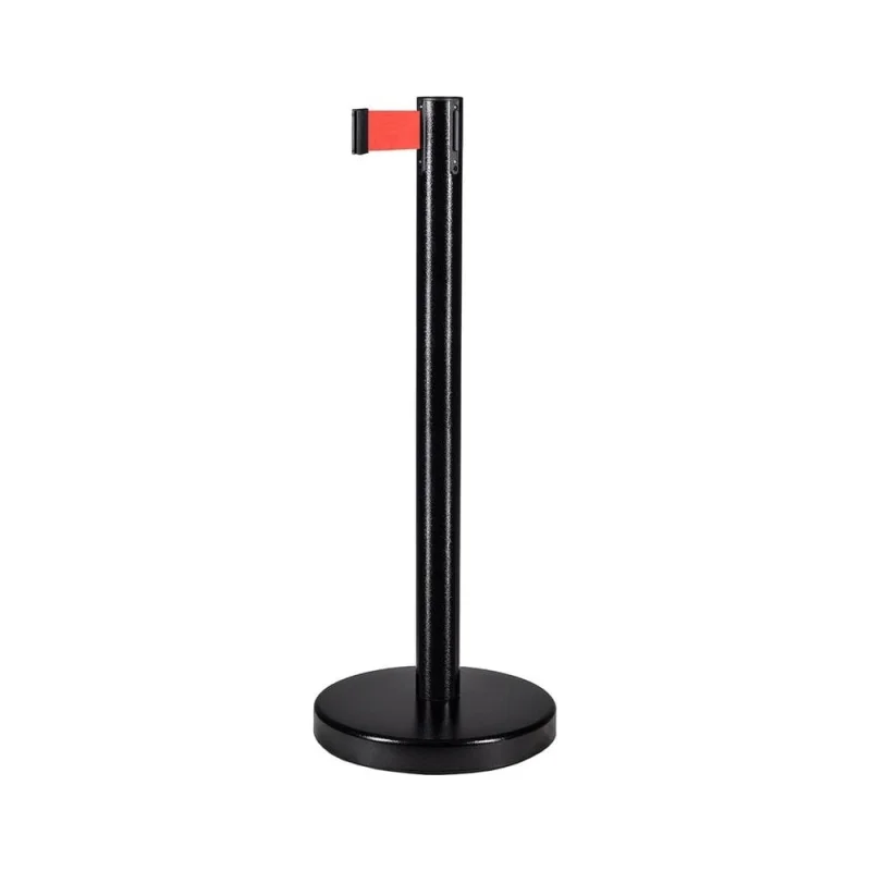 Стойка ограждения RUSBARRIER с лентой 2 м BSLN-326332 BLACK red