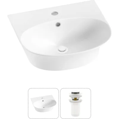 Комплект Wellsee 2 в 1 Lavinia Boho Bathroom Sink накладная/подвесная раковина 46x41 см 20216668R