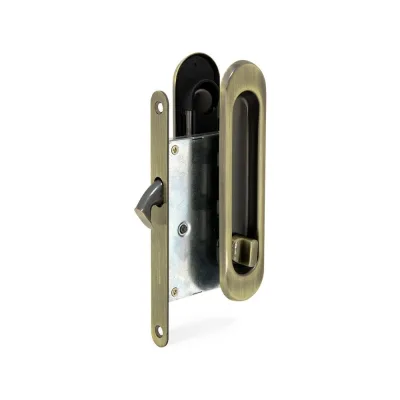 Ручка с замком для раздвижных дверей Palladium 01 BK AB 11942