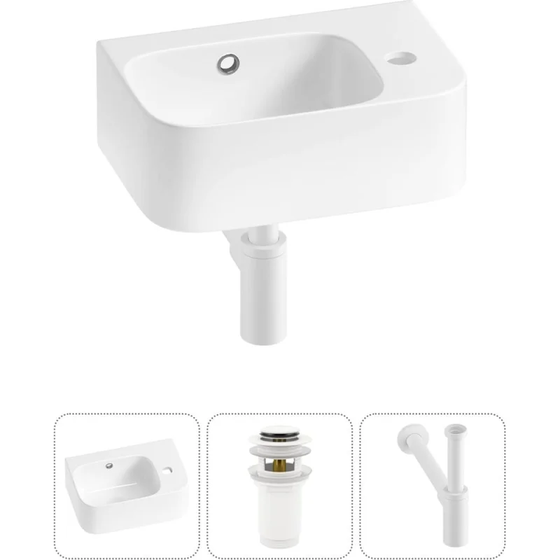 Комплект Wellsee 3 в 1 Lavinia Boho Bathroom Sink накладная/подвесная раковина 37x25 см 20216560R