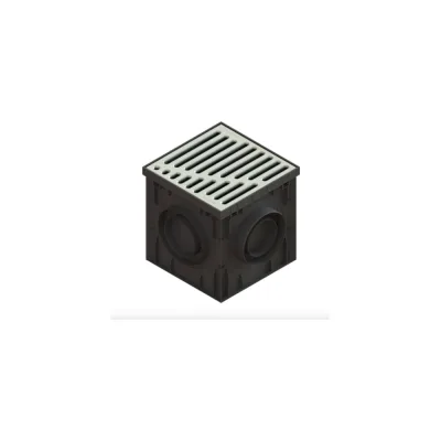 Дождеприемник Standartpark PolyMax Basic 30х30, пластик, с решеткой стальной оцинкованной к-т А15 083701.1-Ч