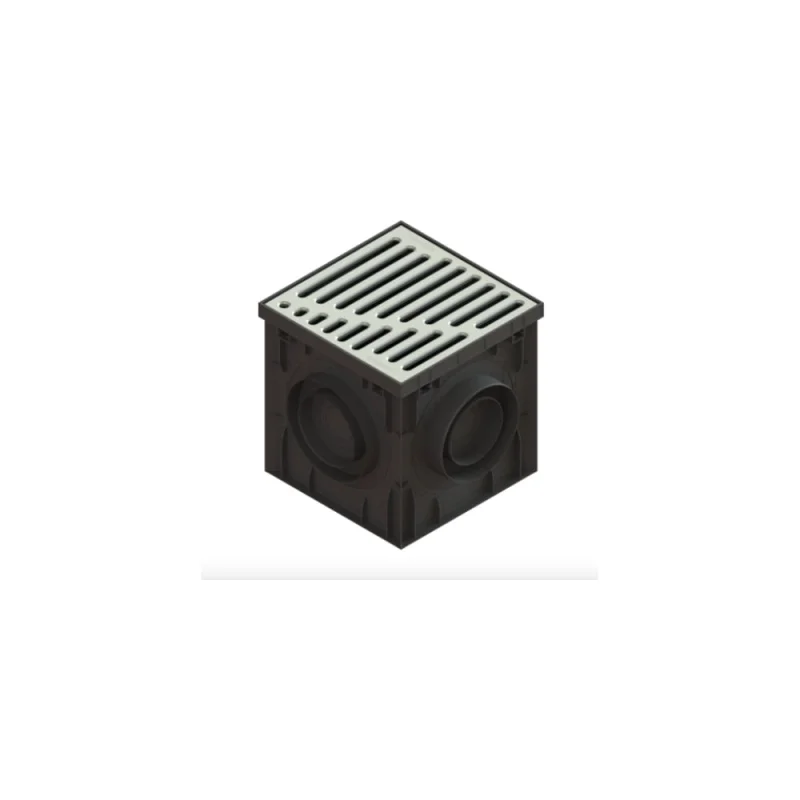 Дождеприемник Standartpark PolyMax Basic 30х30, пластик, с решеткой стальной оцинкованной к-т А15 083701.1-Ч