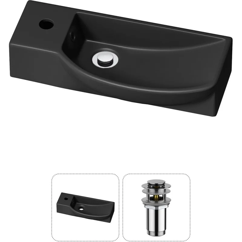 Комплект Wellsee 2 в 1 Lavinia Boho Bathroom Sink накладная/подвесная раковина 50x24 см 20216149R