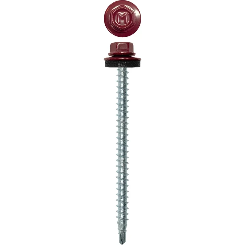 Кровельный саморез Daxmer 4,8x70 RAL 3005, сверло №1, 100 шт. 00000304167
