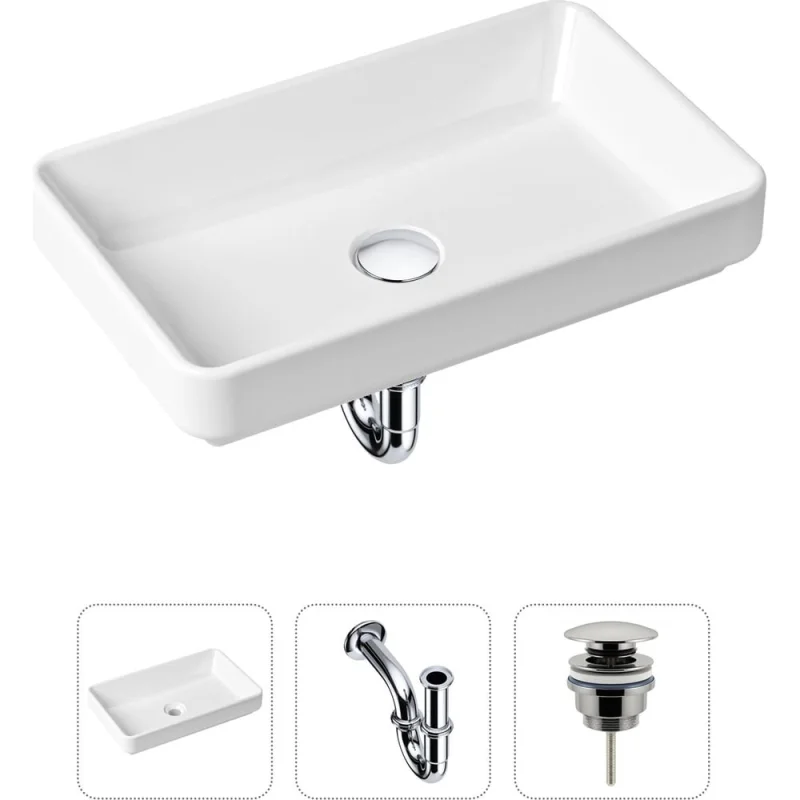 Накладная раковина для ванной Lavinia Boho Bathroom Sink Slim в комплекте 3 в 1 21520110