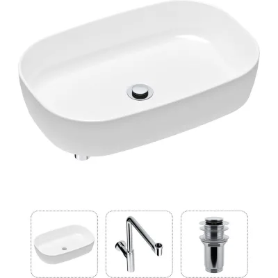Накладная раковина для ванной Lavinia Boho Bathroom Sink Slim в комплекте 3 в 1 21520099