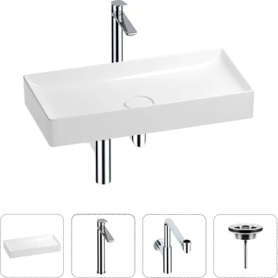 Раковина для ванной Wellsee Pure BY в наборе 4в1 201002781