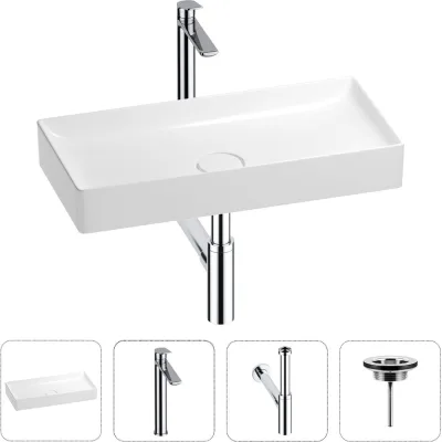 Раковина для ванной Wellsee Pure BY в наборе 4в1 201002761