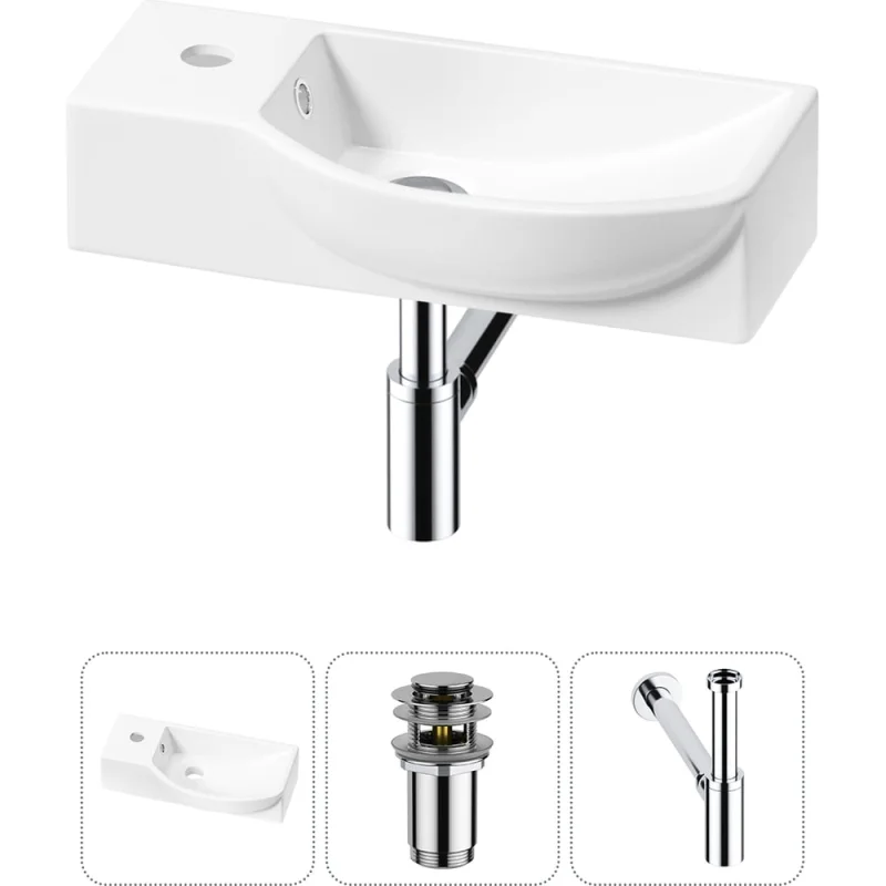 Комплект 3 в 1 Lavinia Boho Bathroom Sink накладная/подвесная раковина 45x24 см, состоит 20216081R