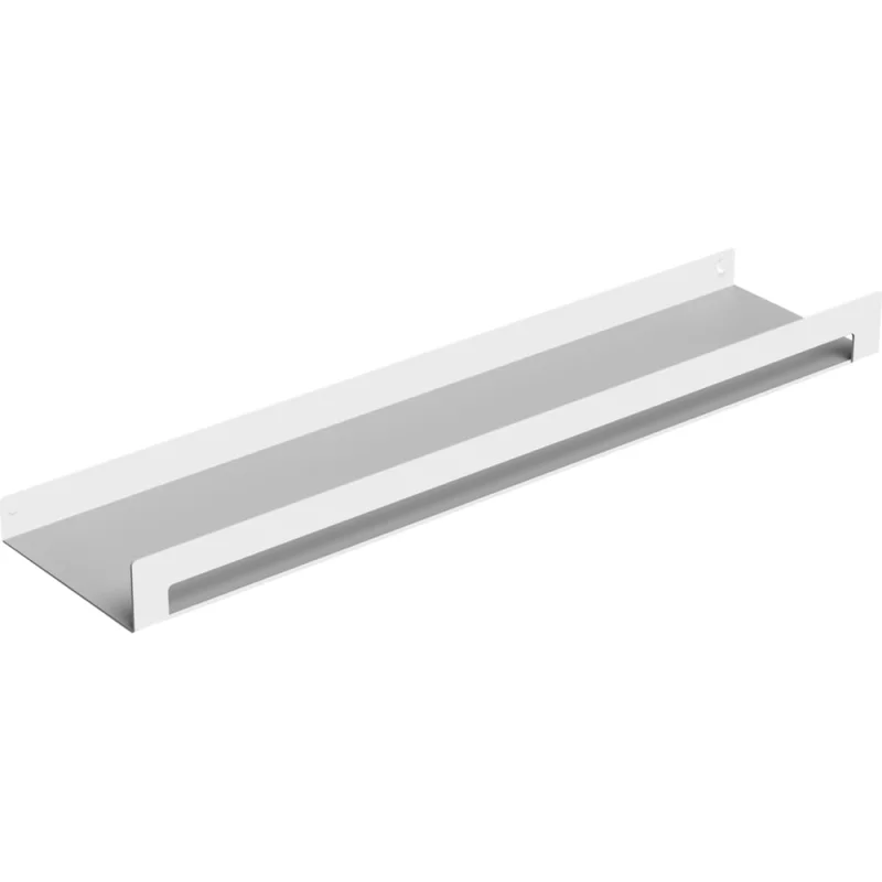 Полка для ванной комнаты Граф Держалкин настенная, металлическая, 50x11,5x4 см, белая H1-but-б