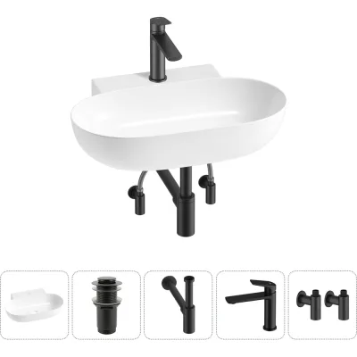 Комплект 5 в 1 Lavinia Boho Bathroom Sink накладная/подвесная раковина 58x40 см 20215140R