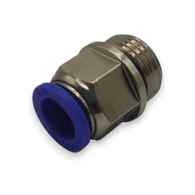 Фитинг цанговый прямой Контактная Механика G1/2, трубка 12мм KZPC12-04G