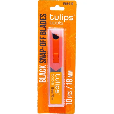 Лезвие сегментное 18мм 10шт black Tulips tools IR06-019