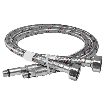 Гибкая подводка для смесителей ELKA 1/2" х М10x200 см, пара - длинный и короткий хвост ИС.100983