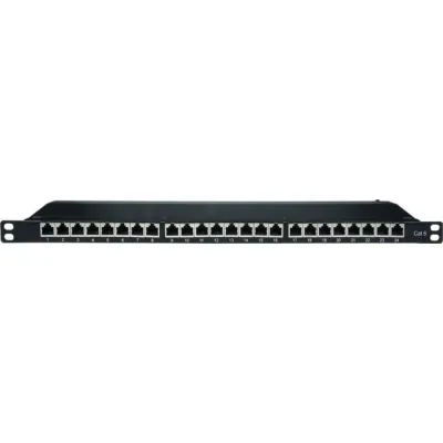Патч-панель DKC 19", 0.5 u,cat6, 24 порта rj45, экранированная RN6PPF2405