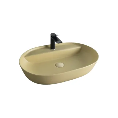 Раковина Gid Sr1346 накладная светло-коричневая матовая 61x41x14 53343